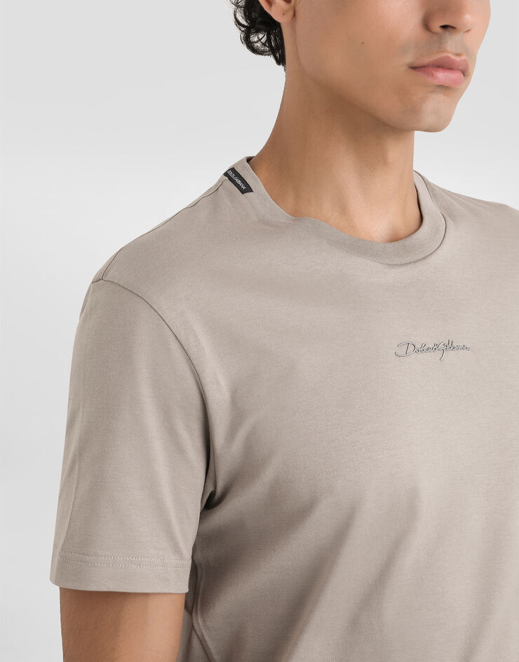 Dolce & Gabbana cotton t-shirt with embroidery patch Dolce & Gabbana cotton t-shirt with embroidery patch Multicolor G8RN8ZG7NUB
