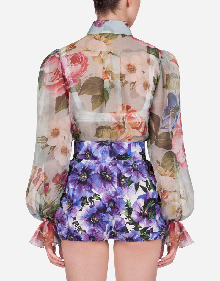 Dolce & Gabbana FLORAL-PRINT ORGANZA SHIRT STAMPA FLOREALE F5M42TIS1AU
