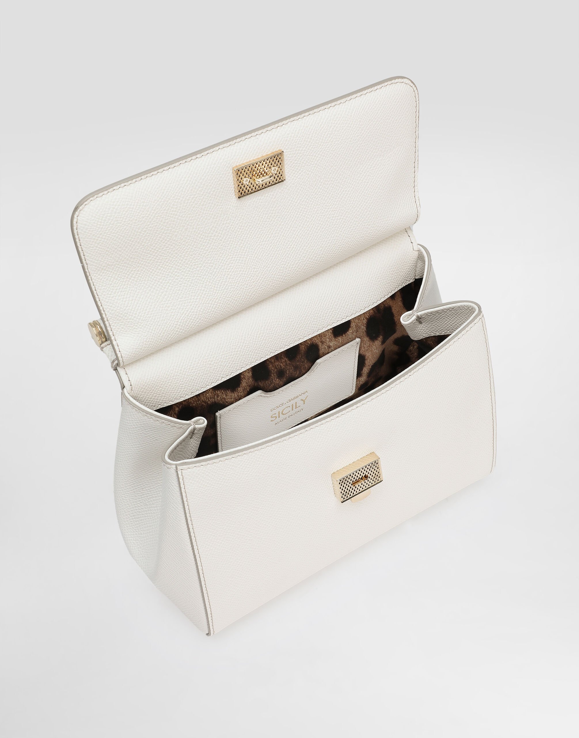 Medium Sicily handbag in White for Women | Dolce&Gabbana®