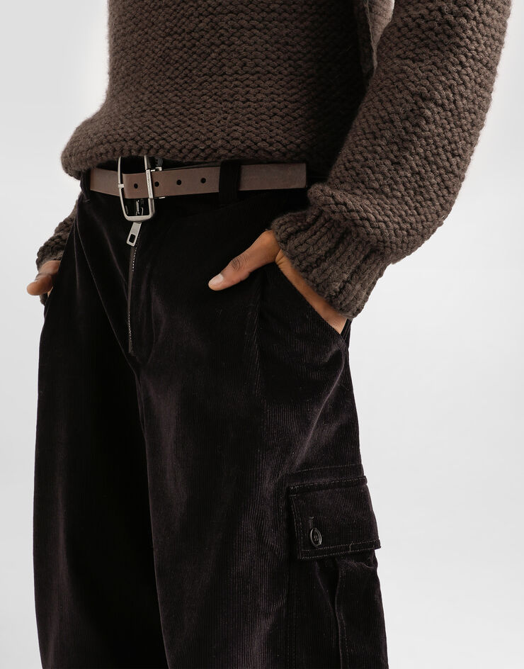 Dolce & Gabbana Corduroy cargo trousers Brown GP15VTFUVET