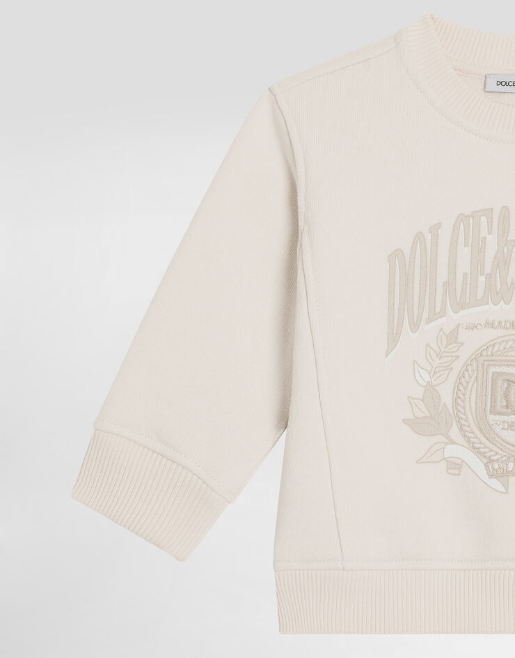 Dolce & Gabbana Felpa girocollo con stampa Dolce&Gabbana Panna L1JWLYG7O5B