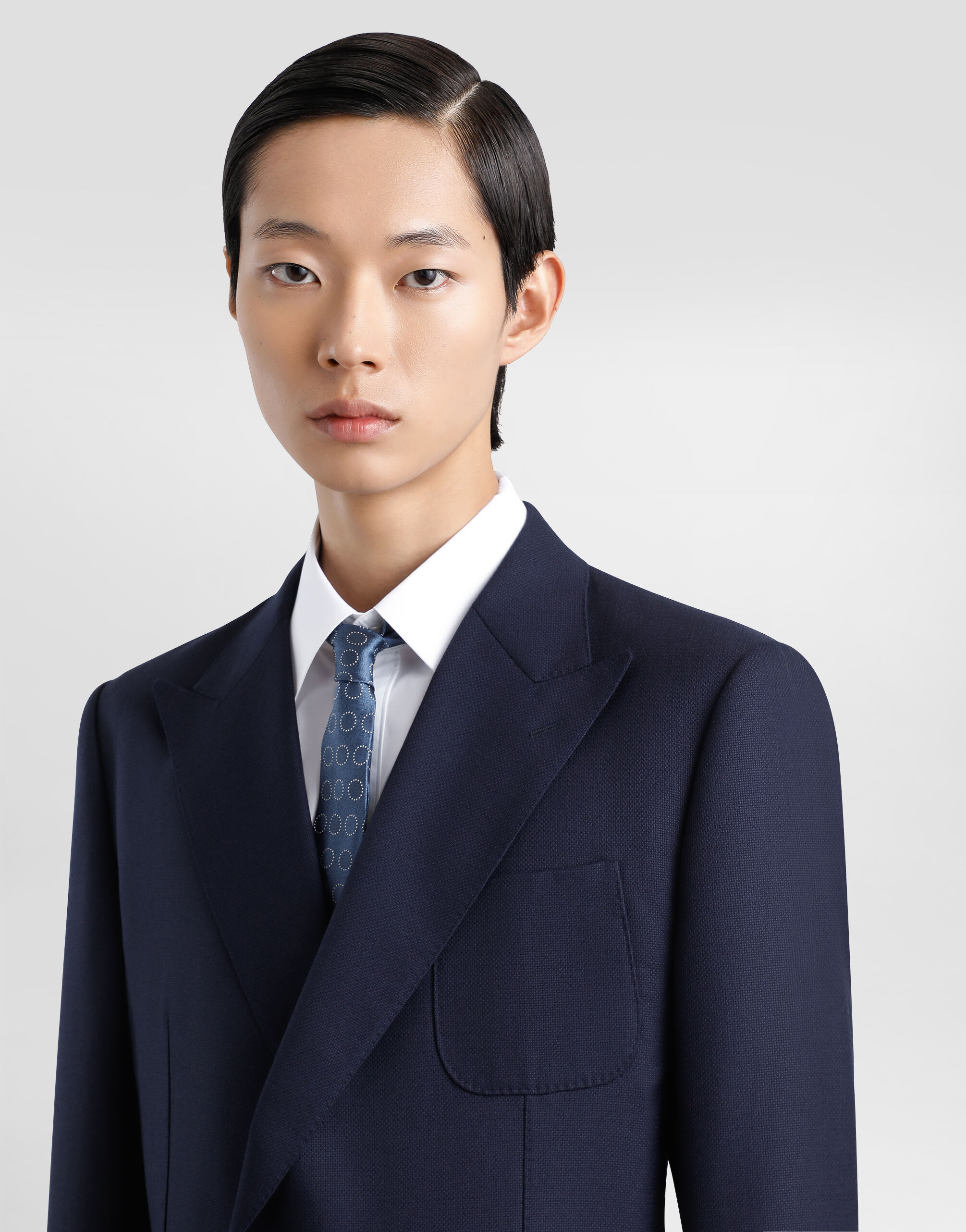 Double-breasted wool jacket in Blue for Men | Dolce&Gabbana® US