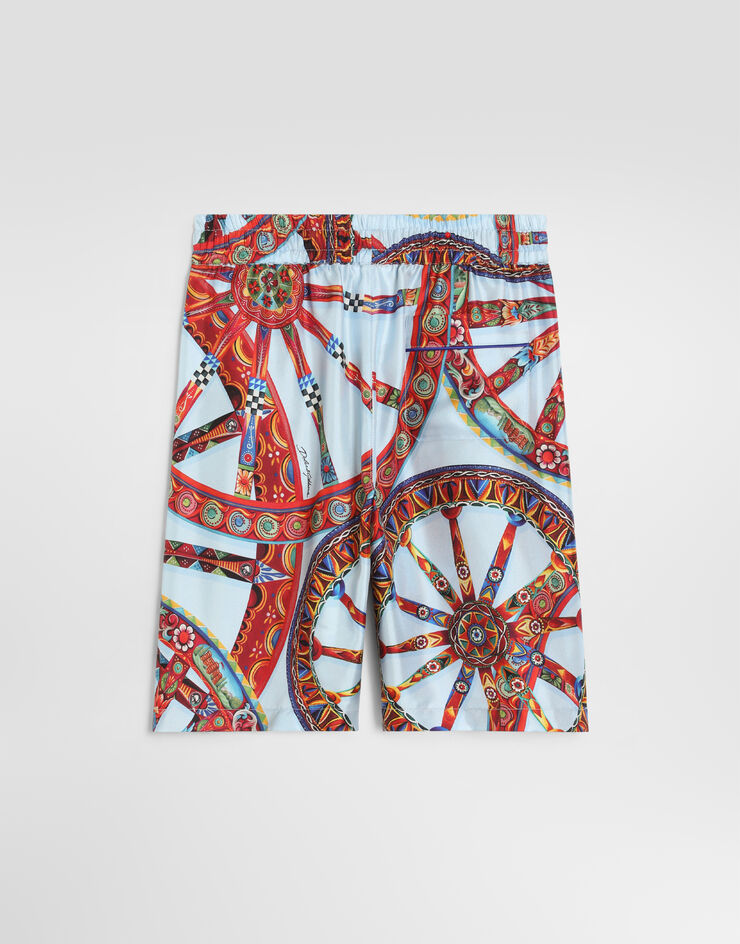 Dolce & Gabbana Carretto-print twill bermuda shorts Multicolor L44Q25IS138