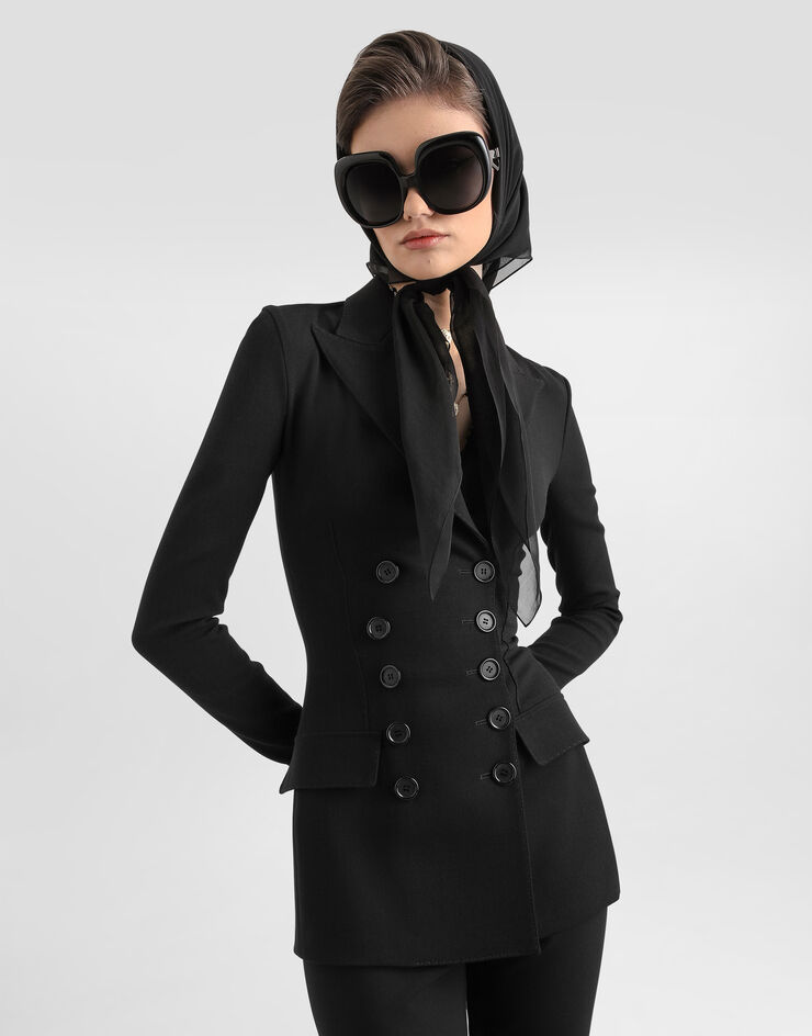 Dolce & Gabbana Double-breasted jacket in wool Dolce & Gabbana Double-breasted jacket in wool Black F27HDTFUBCE