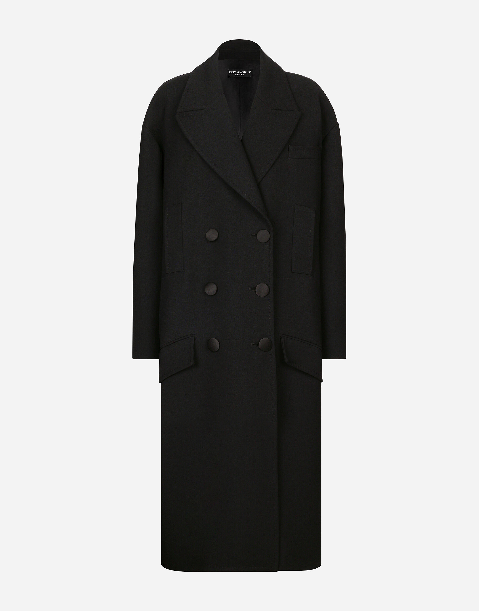 Dolce & Gabbana Oversize coat in double wool crepe Print F6GADTHS1KD