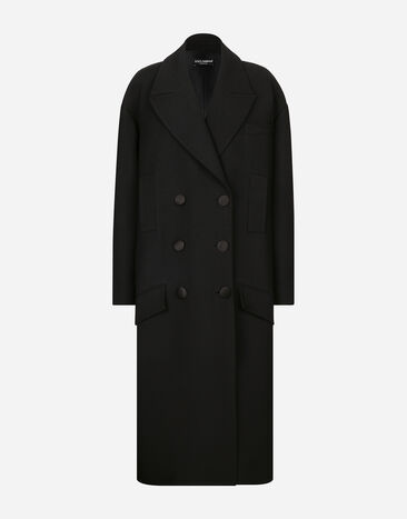 Dolce & Gabbana Oversize coat in double wool crepe Print F6GADTHS1KD