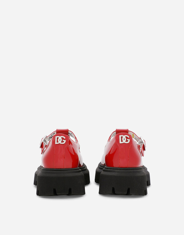 Dolce & Gabbana 漆皮双孔芭蕾平底鞋 红 D11114A1328