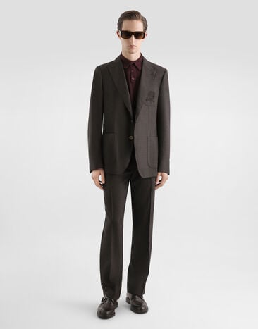 Dolce & Gabbana Wool canvas trousers Multicolor GP1O1THU2BO