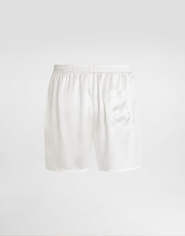 Dolce & Gabbana Silk satin boxer shorts White M3A12TON0EC