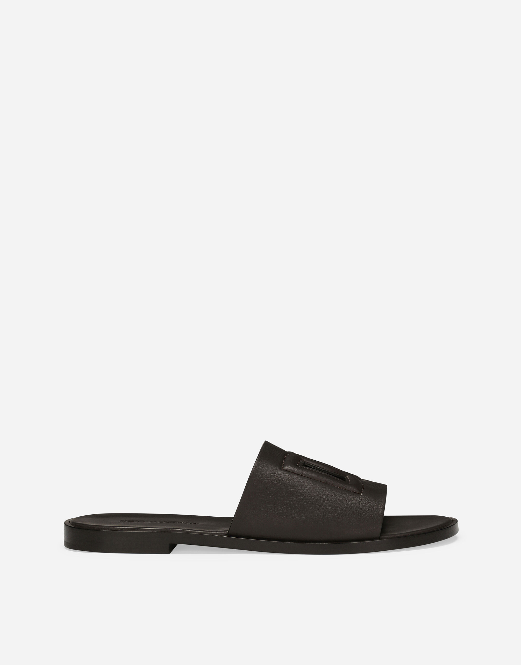 Dolce & Gabbana Slide in pelle di vitello Nero A80440AO602