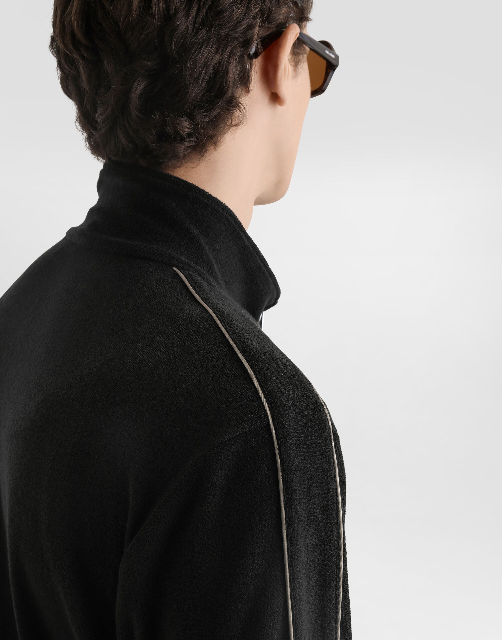 Cotton terry sweatshirt in Black for Men | Dolce&Gabbana®
