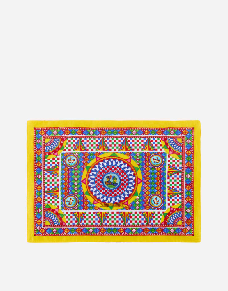 Dolce & Gabbana Set Linen Placemat and Napkin Multicolor TCGS04TCADN