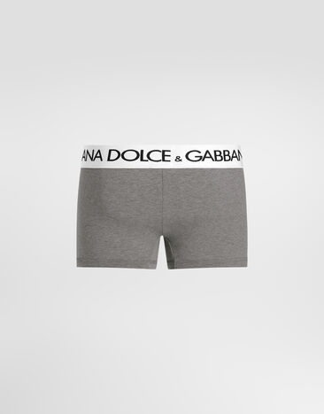 Dolce & Gabbana 양방향 스트레치 코튼 저지 레귤러핏 복서 브리프 그레이 M4B97JONN97