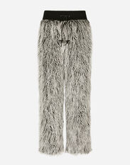 Dolce & Gabbana Faux fur jogging pants Multicolor GWZ5HTIS1QJ