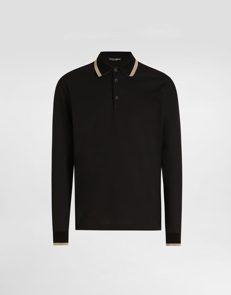 Dolce & Gabbana Polo de punto Negro G8SW0THU7VD