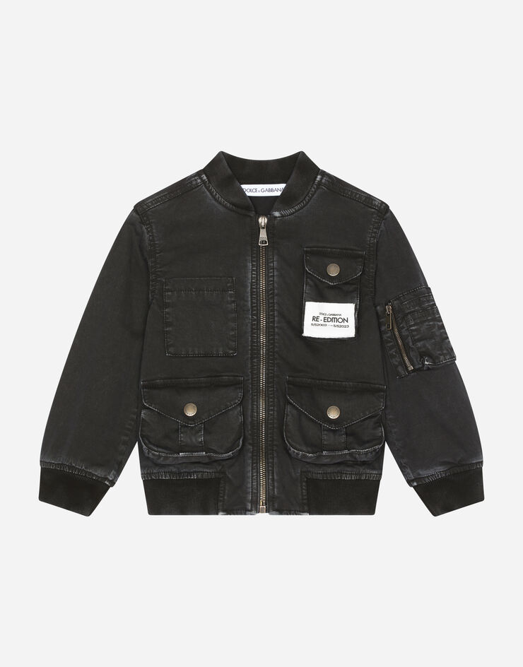 Dolce & Gabbana Garment-dyed stretch cotton bomber jacket Black L42B52LY069