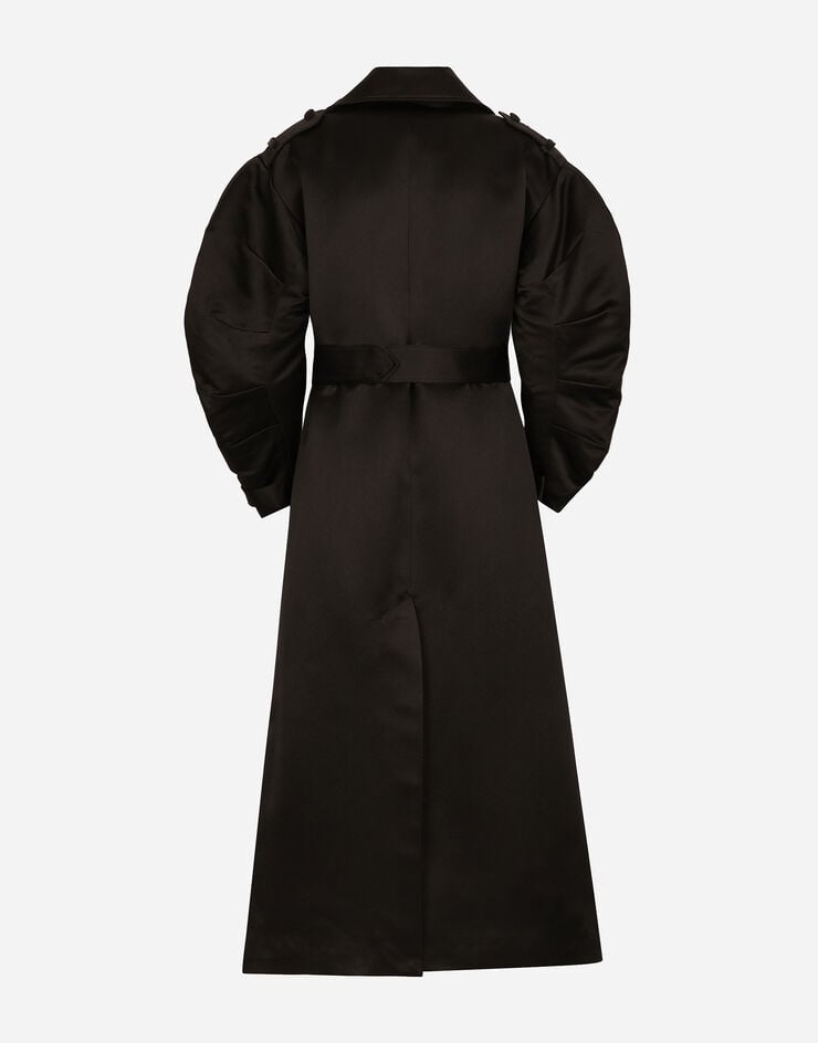 Dolce & Gabbana Duchesse trench coat with gathered sleeves 블랙 F0D1LTFU1KM