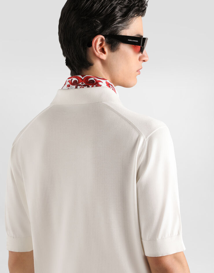 Dolce & Gabbana Polo en punto de seda  GXZBTZJBSPK