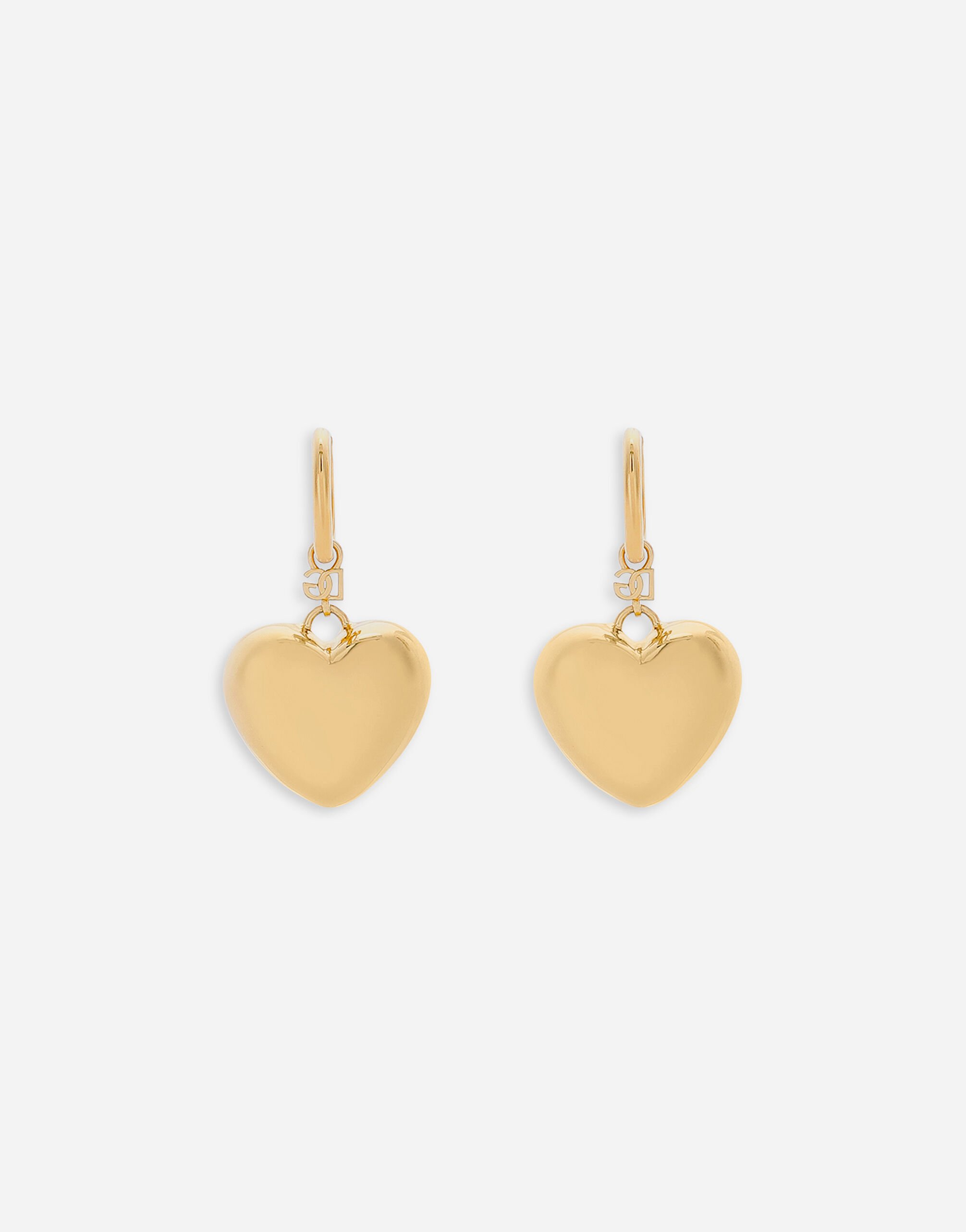ピアス Dolce & Gabbana Heart Earrings With Dg Logo Heart drop earrings with DG logo in Gold for Women