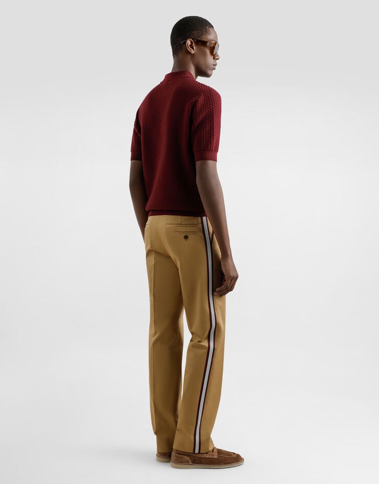 Dolce & Gabbana 徽标刺绣棉质 Polo 衫 枣红 GXZ02ZJBCFB