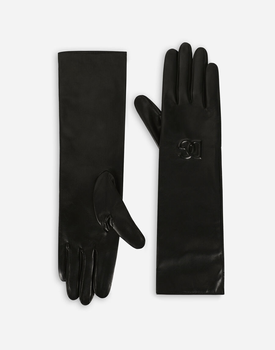 Long nappa leather gloves