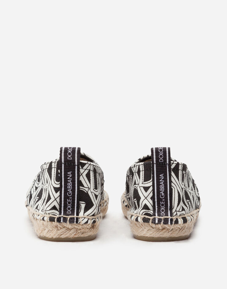 Dolce & Gabbana ESPADRILLAS IN CANVAS WITH DG NET PRINT NERO DD0110A7131