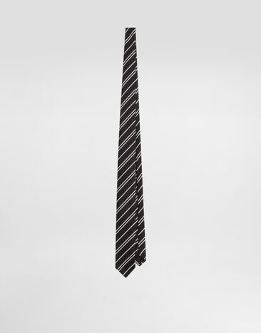 Dolce & Gabbana Striped jacquard tie Multicolor GT149EG0JRY