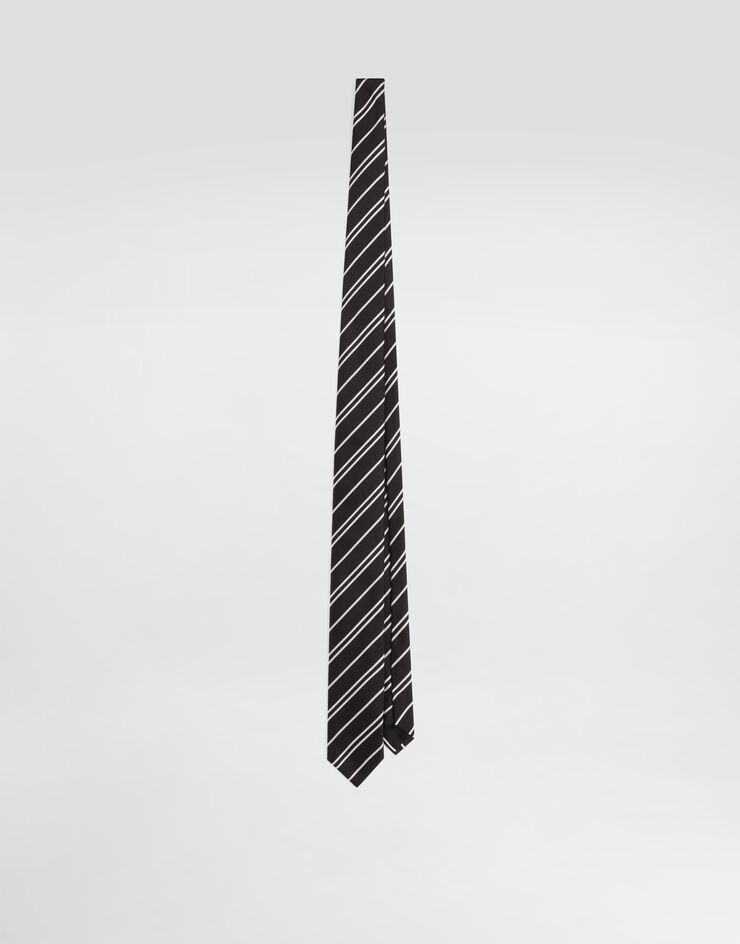 Dolce & Gabbana Striped jacquard tie Multicolor GT149EG0JRY