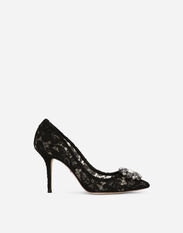 Dolce & Gabbana Lace rainbow pumps with brooch detailing Green CQ0023AG667