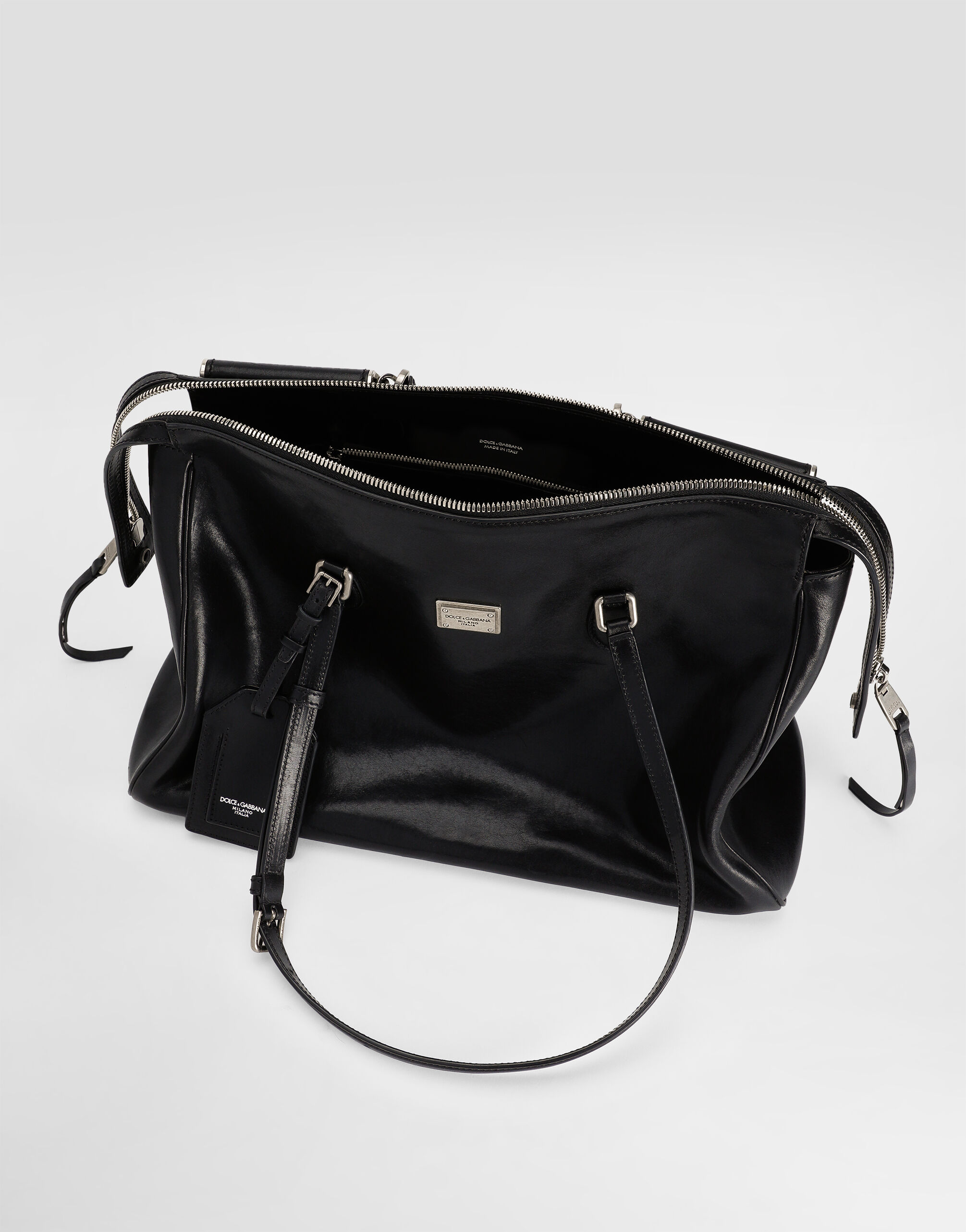 Large Vittoria calfskin bag in Black for Women | Dolce&Gabbana® US