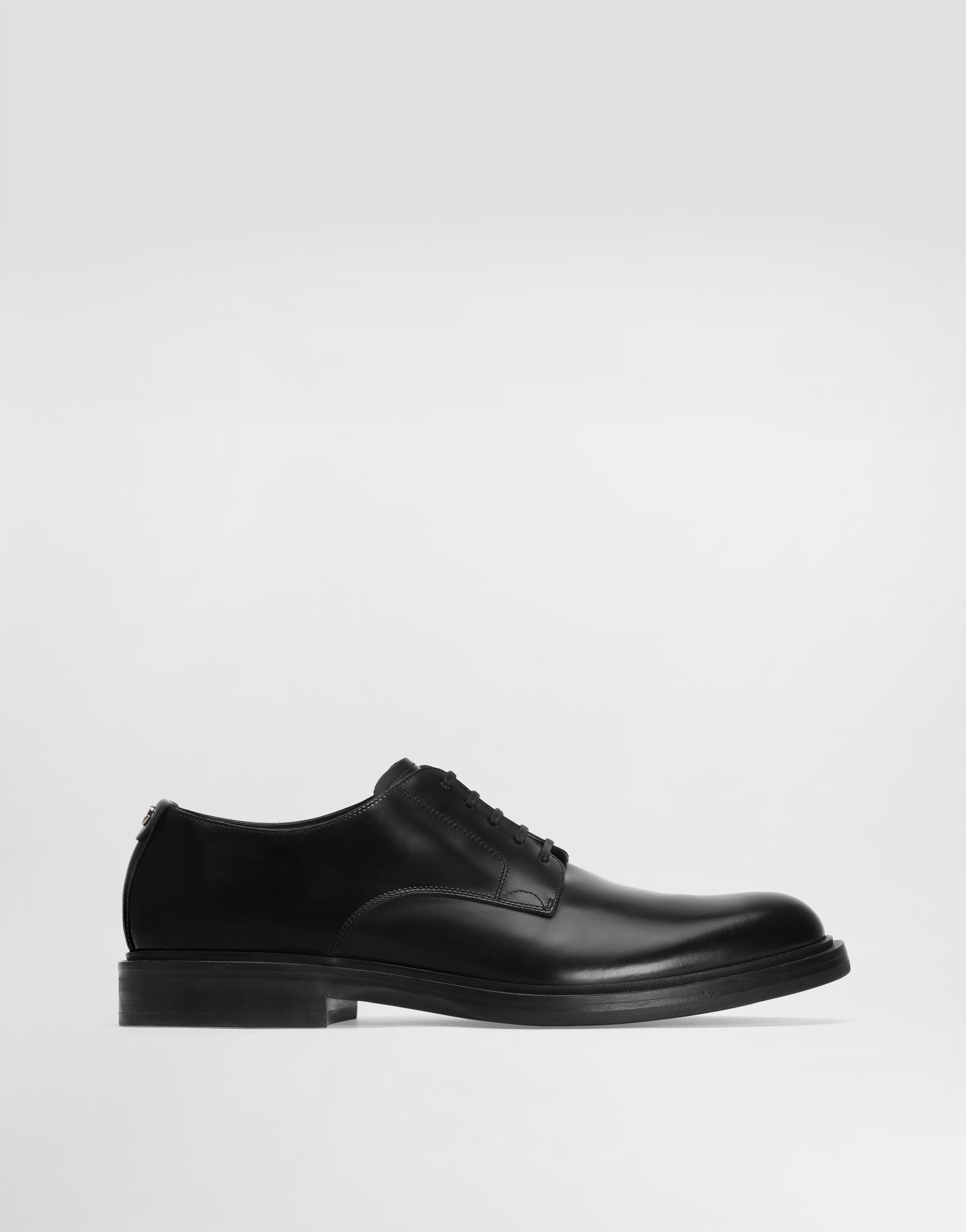 Brushed calfskin Derby shoes in Black for Men | Dolce&Gabbana® US