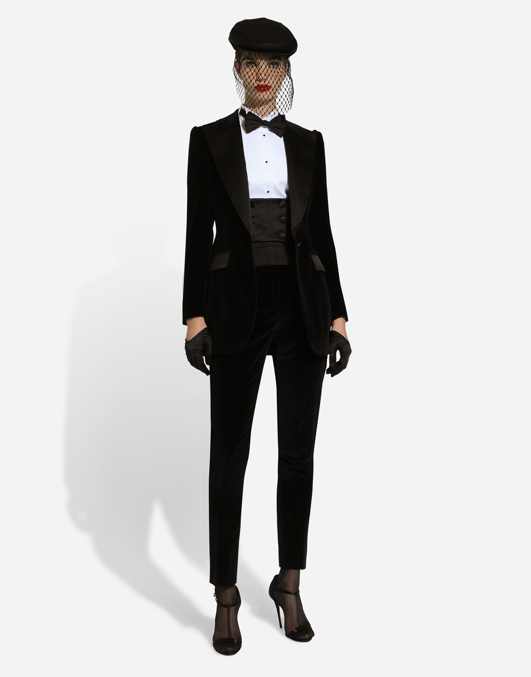 【関税&送料込】Dolce Gabbana Double-Breasted Duchesse Tuxed Double-breasted silk duchesse tuxedo jacket in Black for