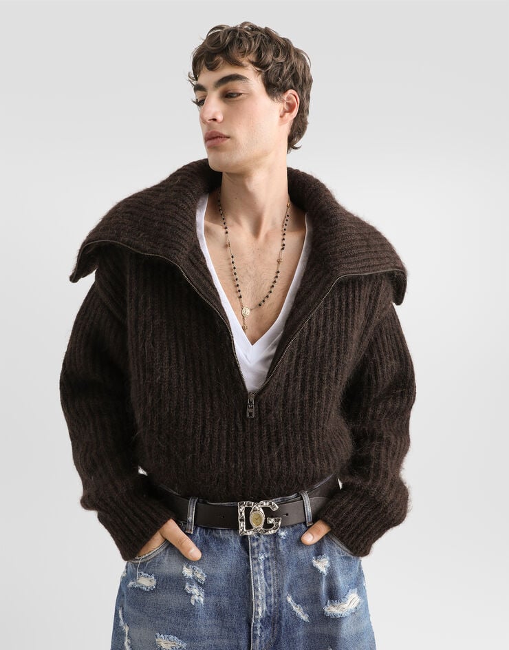 Dolce & Gabbana Wool blend pullover Dolce & Gabbana Wool blend pullover Brown GXWB7TJGMMX