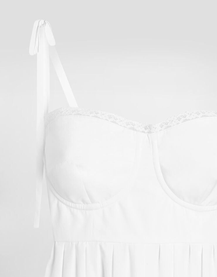 Dolce & Gabbana 短款府绸连衣裙 White F60F9TFU61A