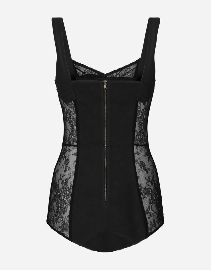 Lace bodysuit in Black for | Dolce&Gabbana® US