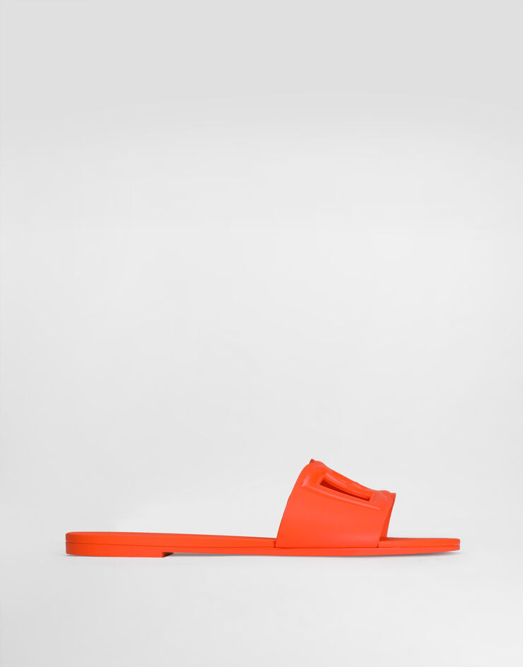 Dolce & Gabbana Beachwear slides in rubber Orange CW2215AN994