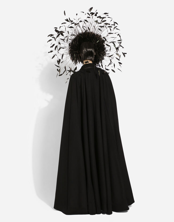 Dolce & Gabbana 羊绒与羊毛单排扣斗篷 黑 F0W1UTFU3QZ