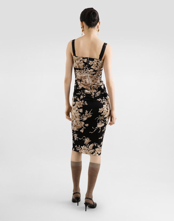 Dolce & Gabbana Rose-print dress Print F6TYJTFSA7Y