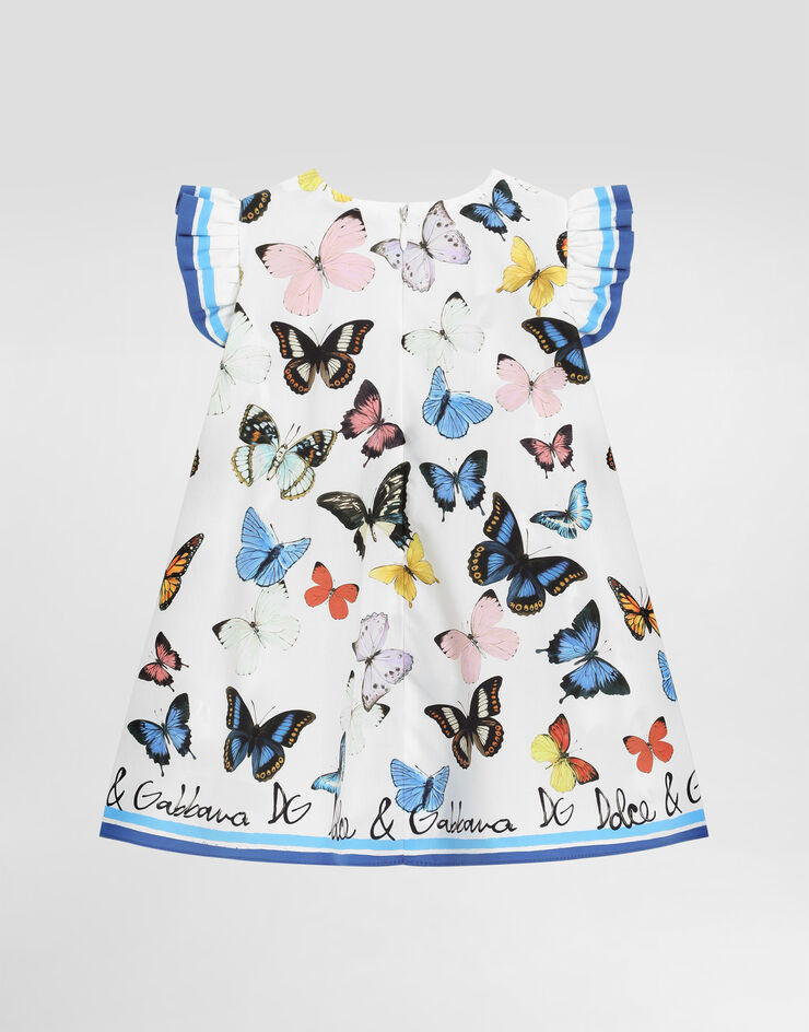 Dolce & Gabbana Poplin dress with butterfly print Print L23DW2FI5KS