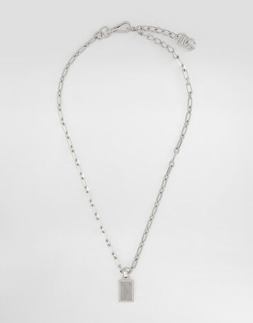 Dolce & Gabbana Collar con placa con logotipo Dolce&Gabbana Plateado WNP1T1W1111