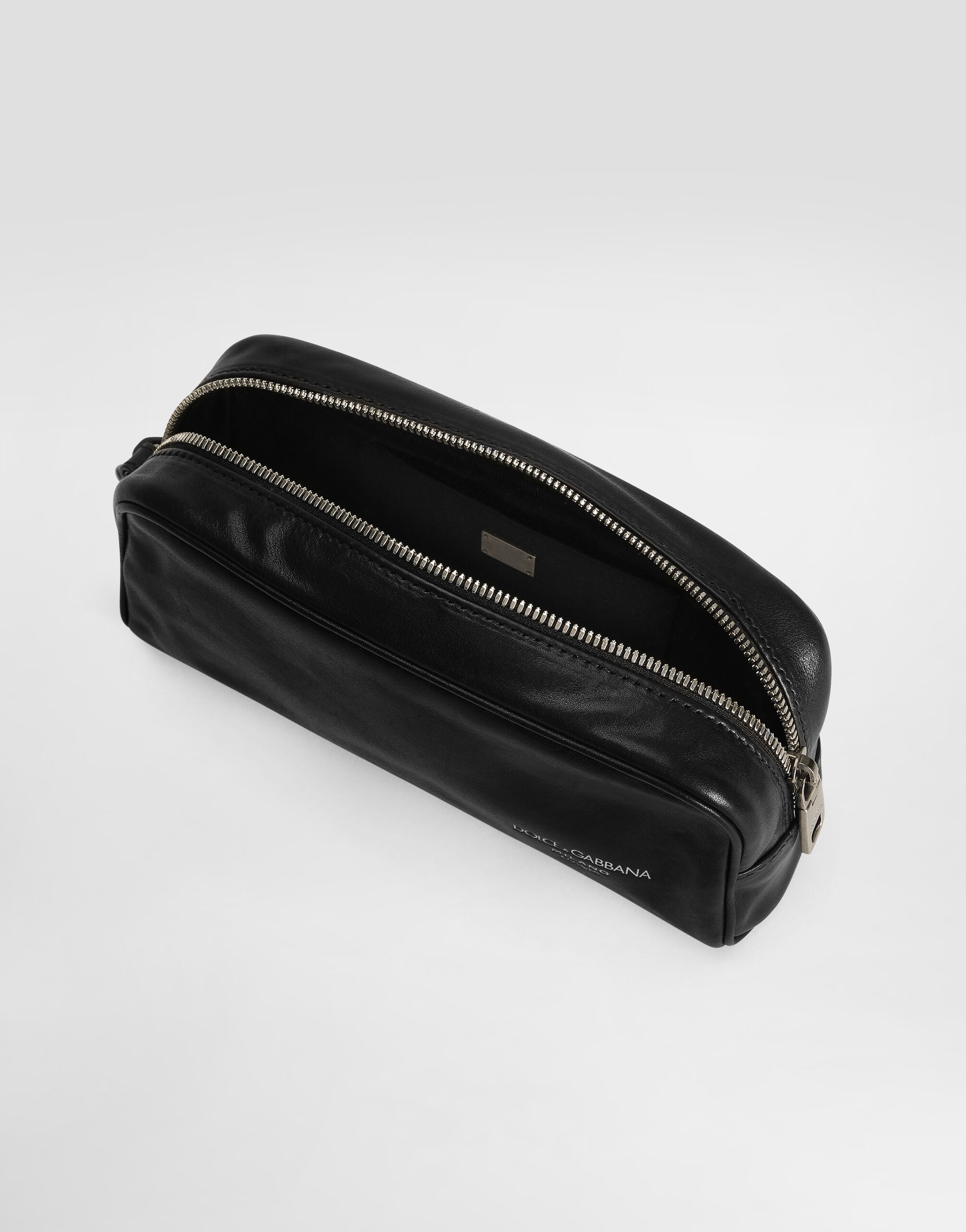 Tempesta calfskin necessaire in Black for Men | Dolce&Gabbana® US