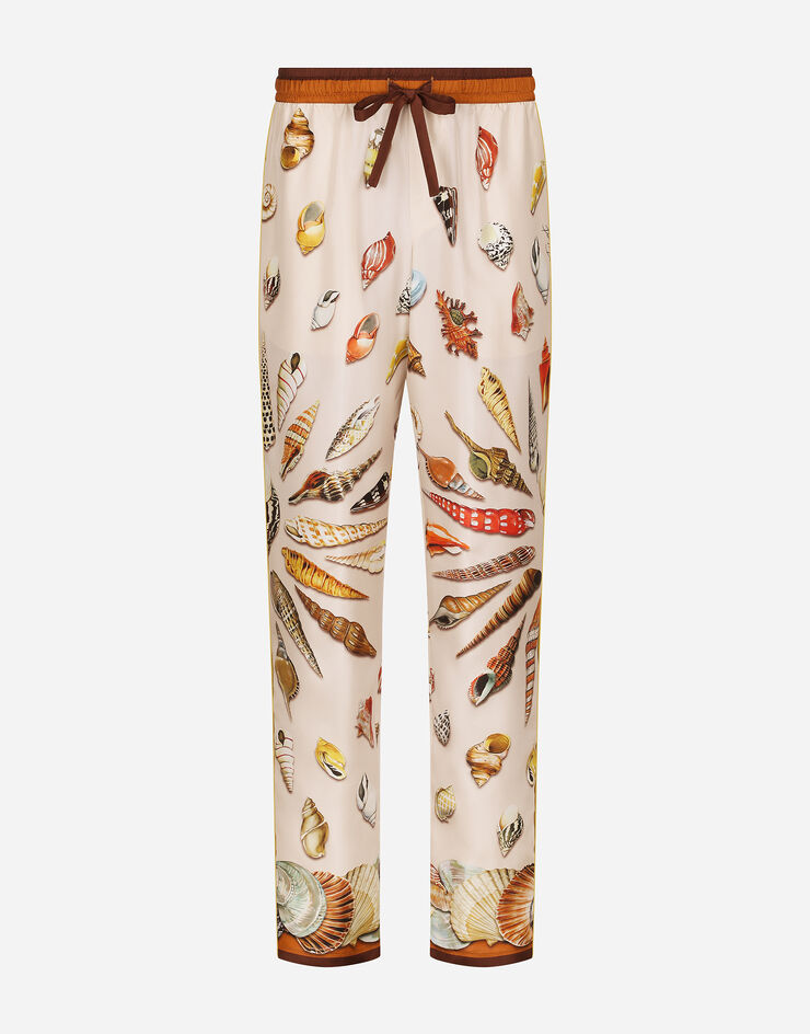 Dolce&Gabbana Shell-print silk jogging pants Multicolor I4285MGH177