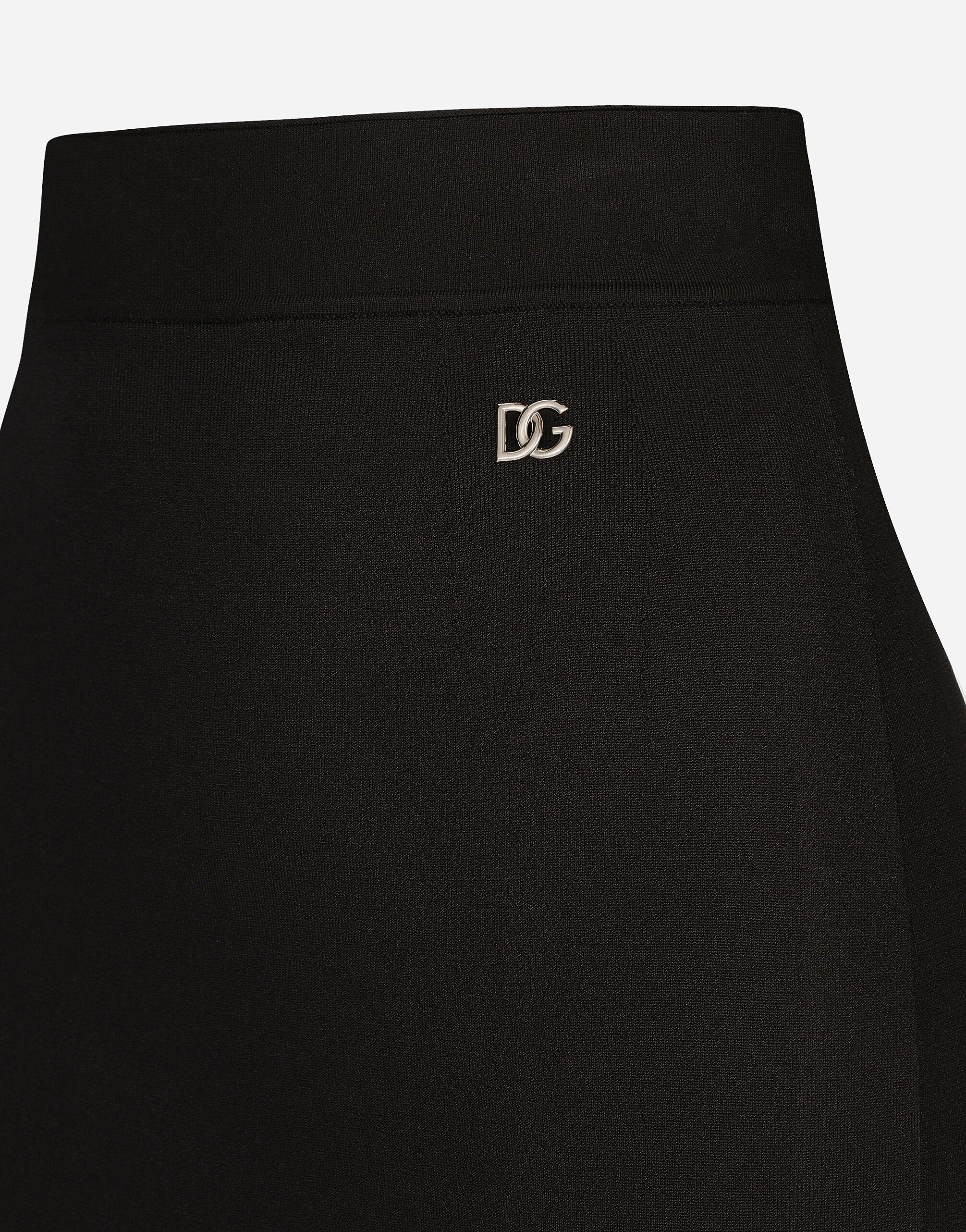 スカート DG2669 STRETCH VISCOSE KNIT MINI SKIRT WITH DG LOGO Short stretch viscose knit skirt with DG logo in Black for