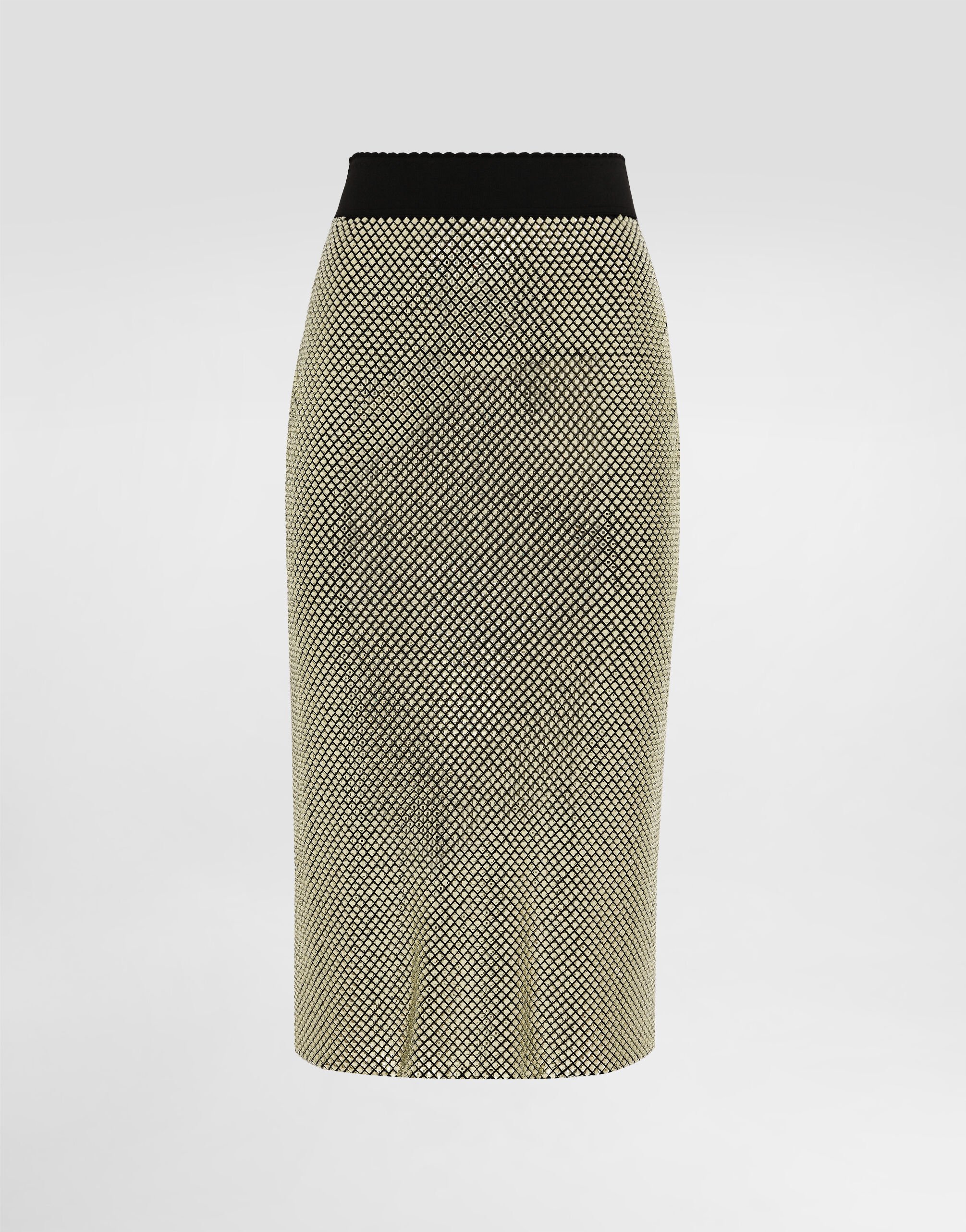 Gold midi pencil skirt cheap