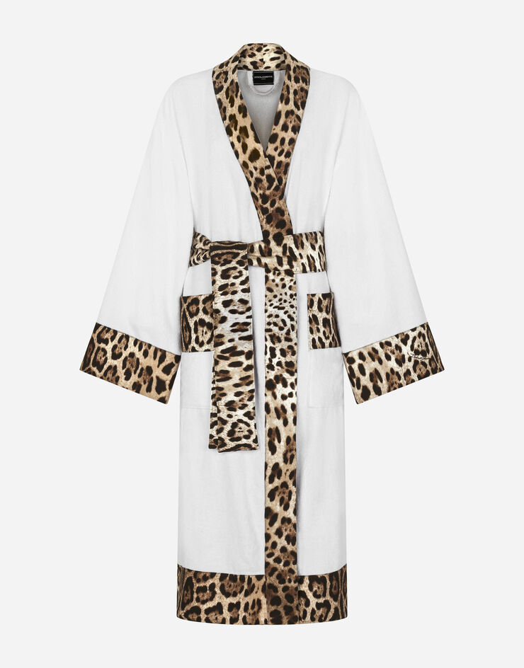 Dolce & Gabbana Cotton Terry Bathrobe Multicolor TCF010TCAGO