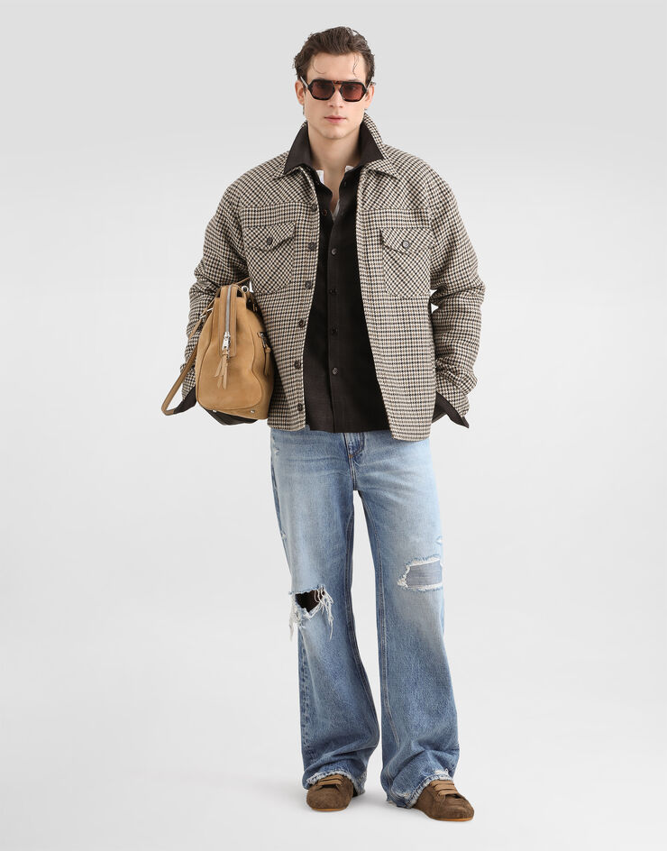 Dolce & Gabbana Glen plaid saxony shirt Dolce & Gabbana Glen plaid saxony shirt G5PE5TFQZA7