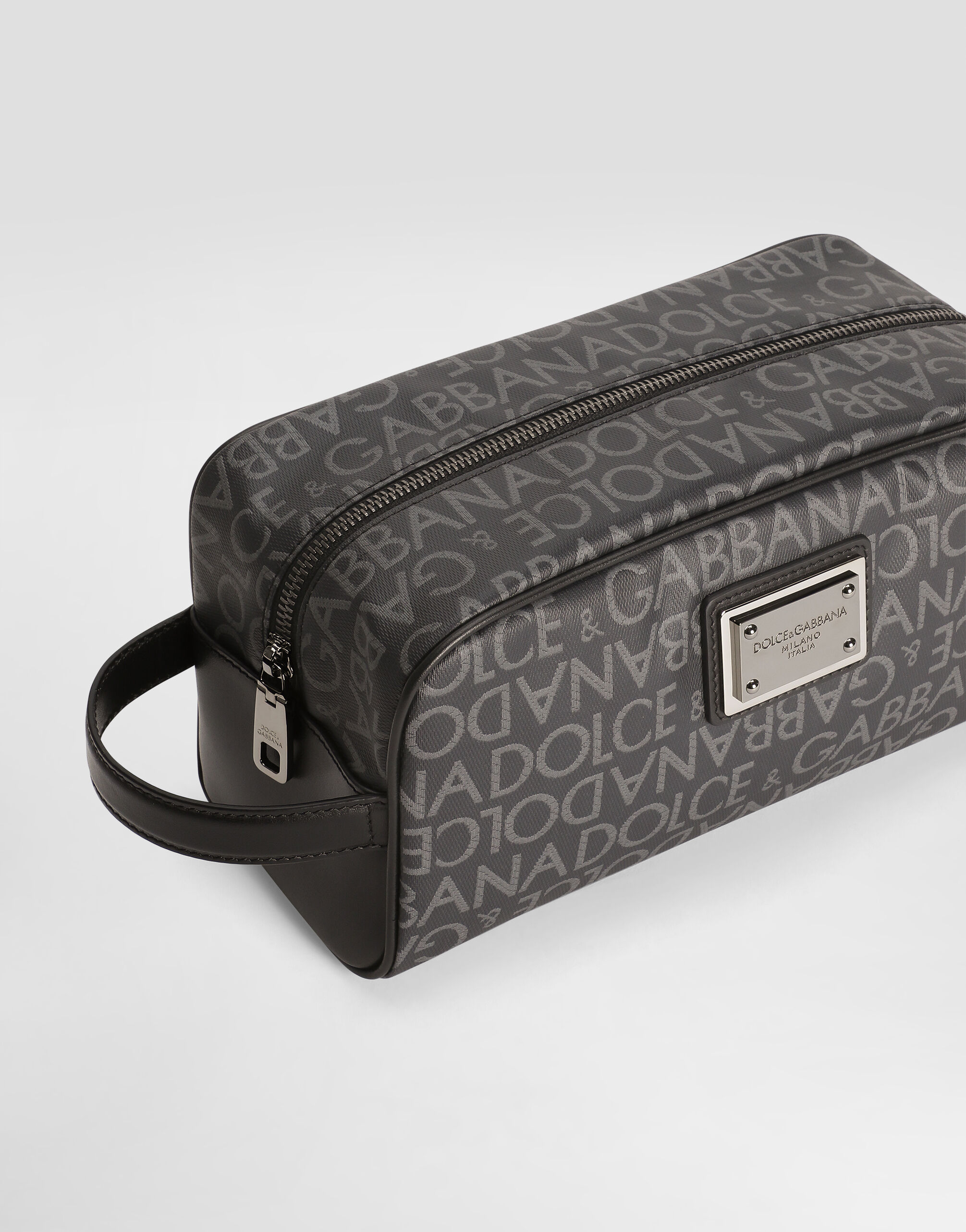Coated jacquard toiletry bag in Multicolor for Men | Dolce&Gabbana® US