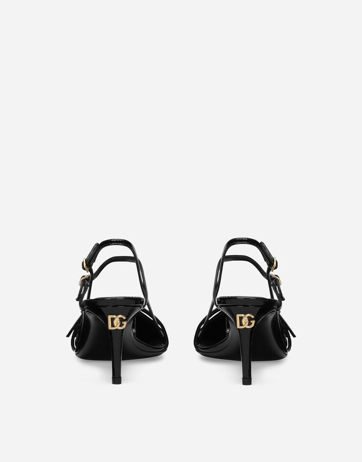 Dolce & Gabbana Patent leather slingbacks Black CG0749A1471