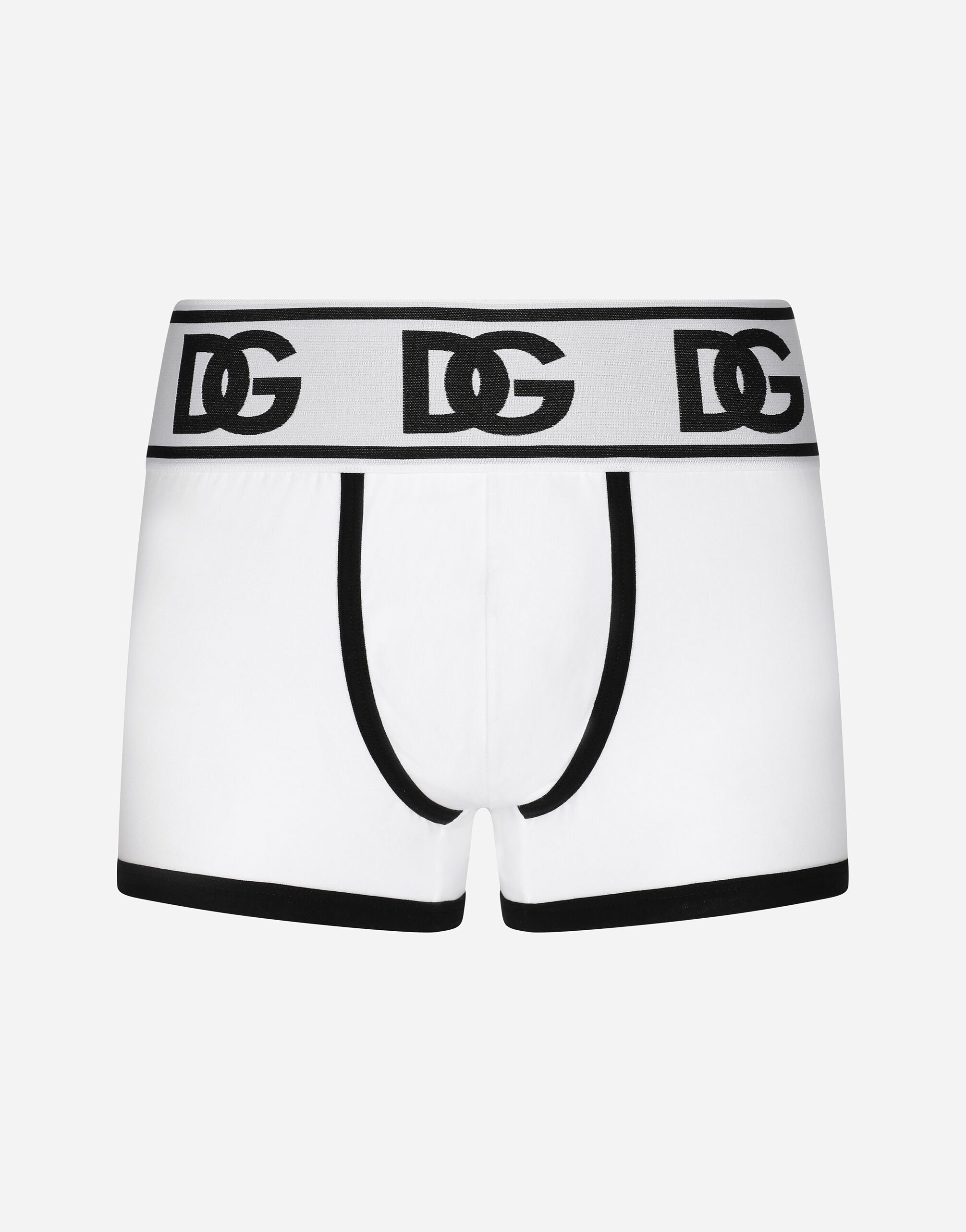 Dolce & Gabbana Two-way stretch jersey boxers with DG logo Multicolor M9D77JONP19