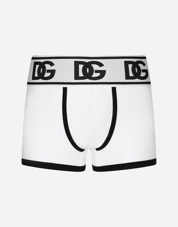 Dolce & Gabbana Two-way stretch jersey boxers with DG logo Multicolor M9D77JONP19